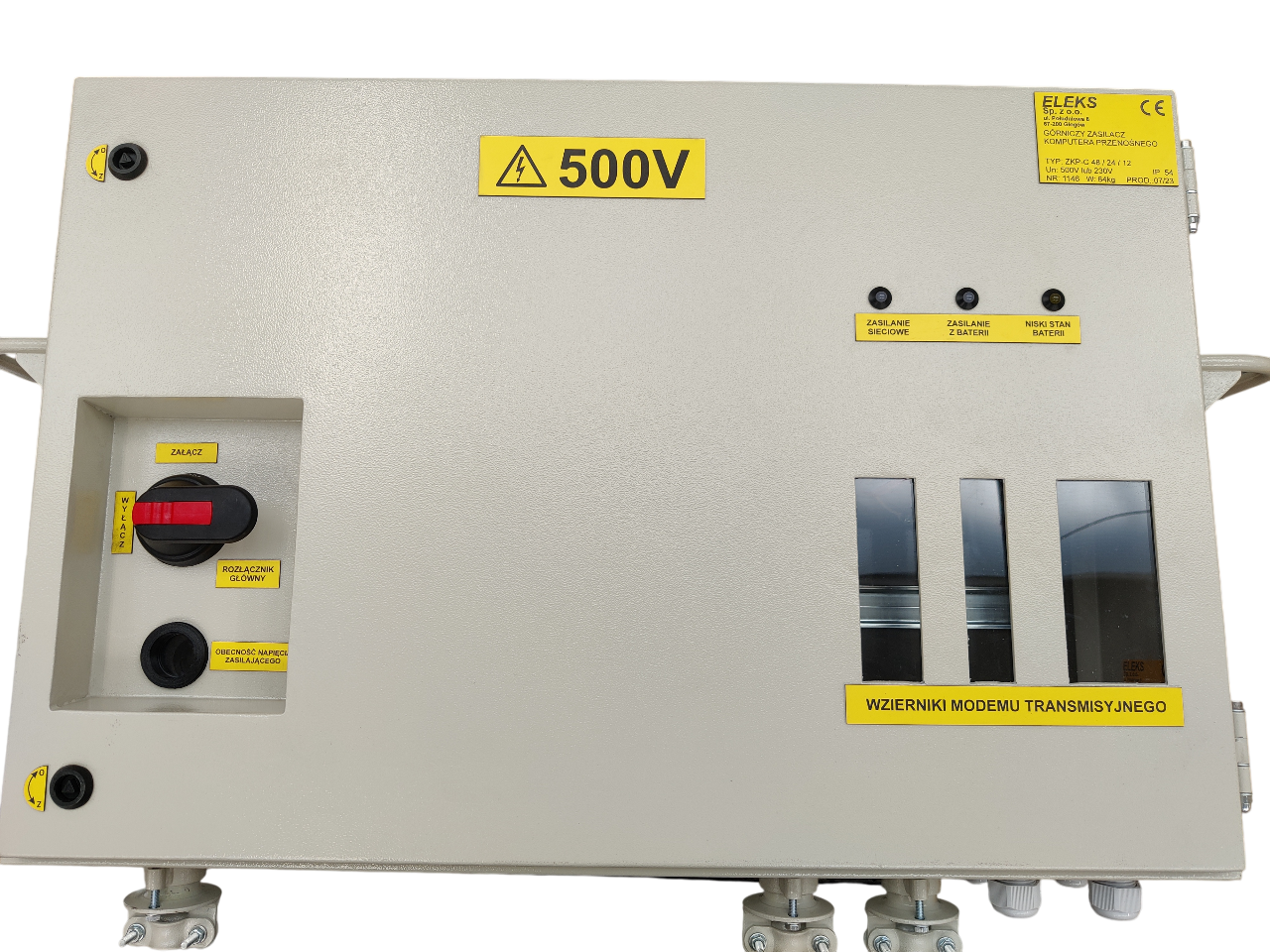 Górniczy zasilacz komputera przenośnego typu ZKP-C/48/24/12